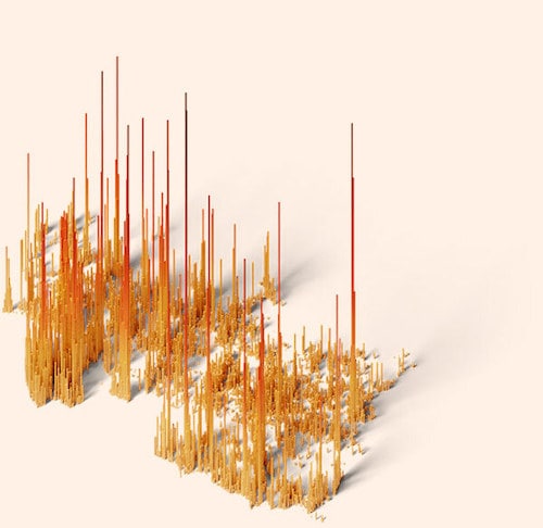 Population spike map of Uttarakhand in 1985