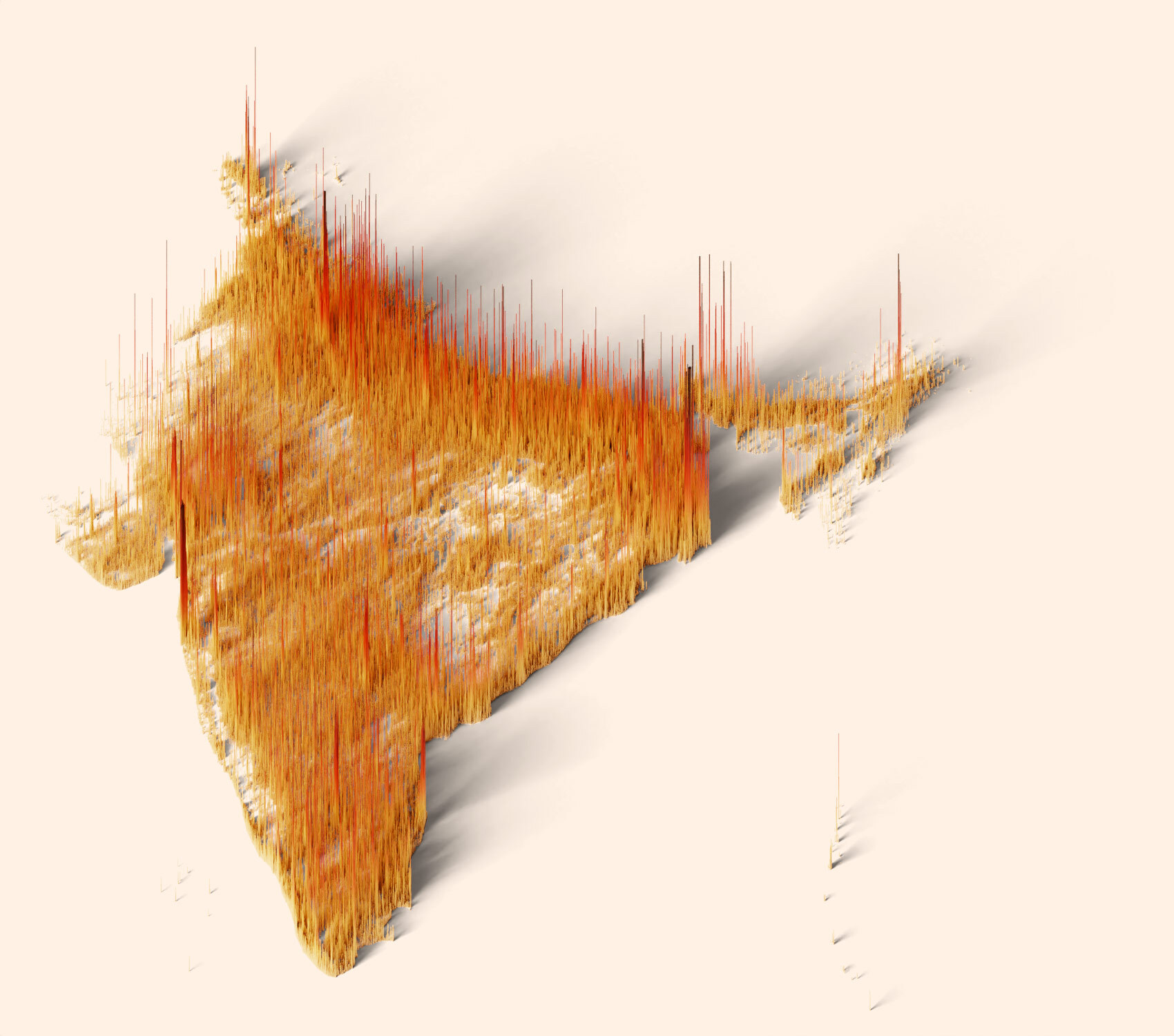 Population map of India in 1985